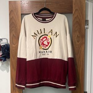 Loungefly Disney Mulan 1998 Colorblock Sweatshirt Sweater